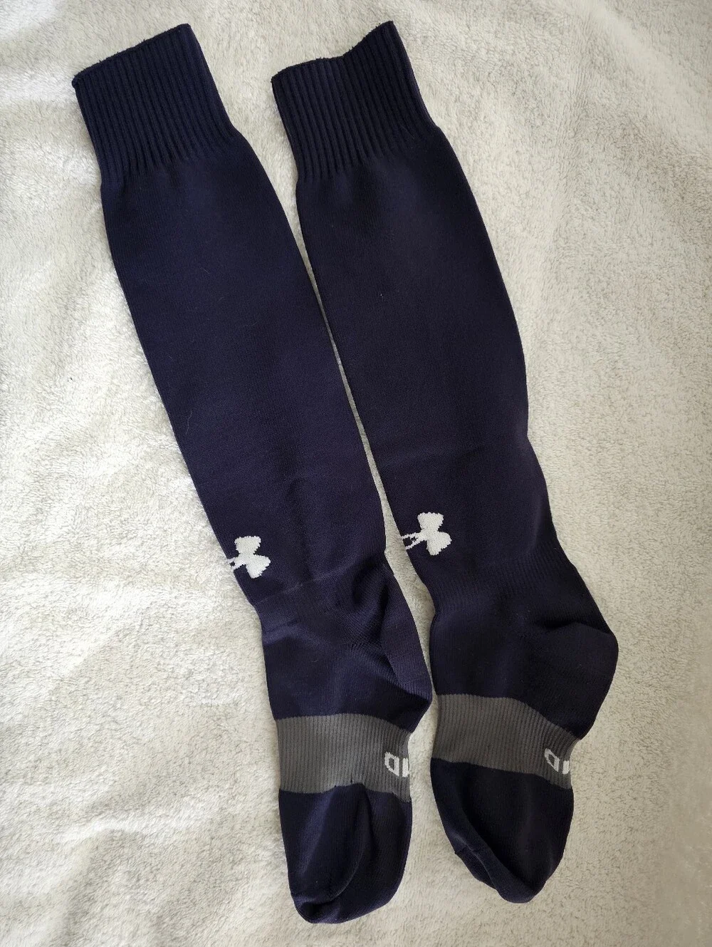 Under Armour Unisex Navy Blue Athletic Crew Knee-High Athletic Sports Socks